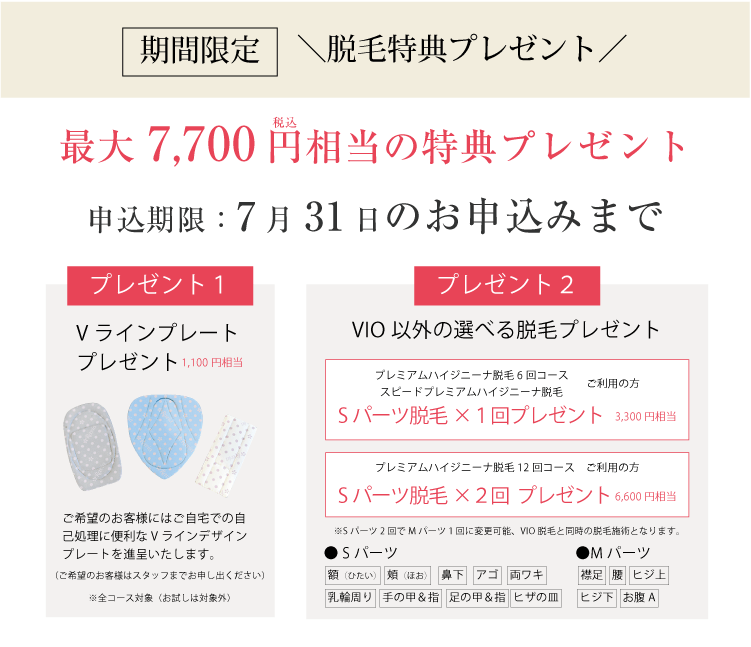 Vio脱毛が安い プランと料金表はこちら 各種カード使えます プリート